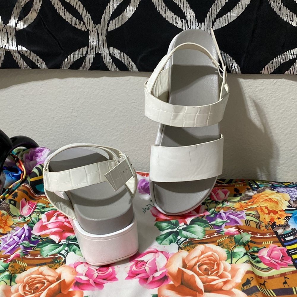 White Platform Sandals - Picture 5 of 7